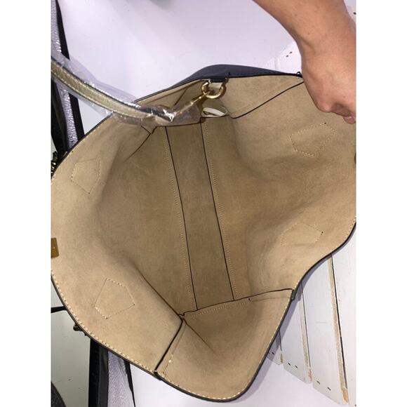 ANTONIO MELANI BLACK LEATHER SHOULDER BAG WITH CARD WALLET - Picture 7 of 13